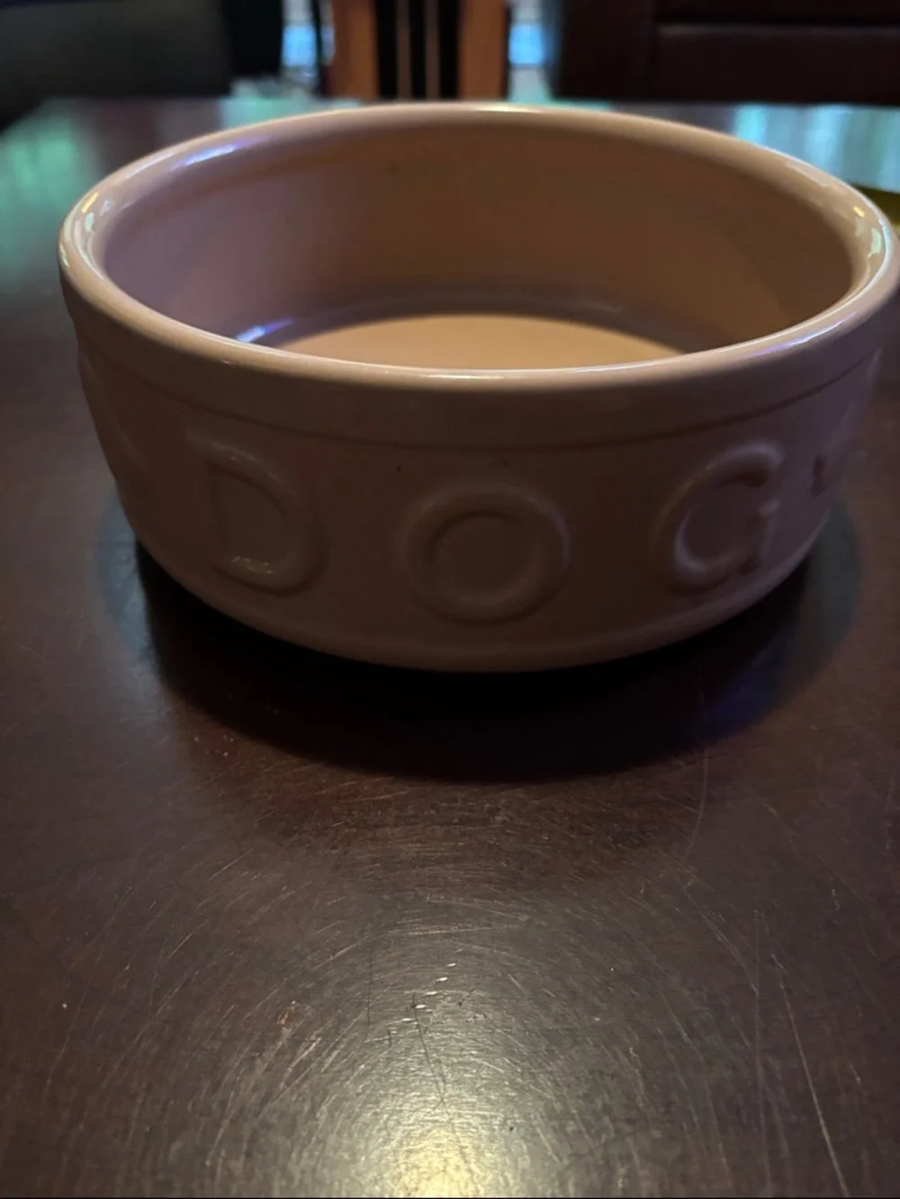 Premium Dog Dish Glazed Beige Ceramic Bowl